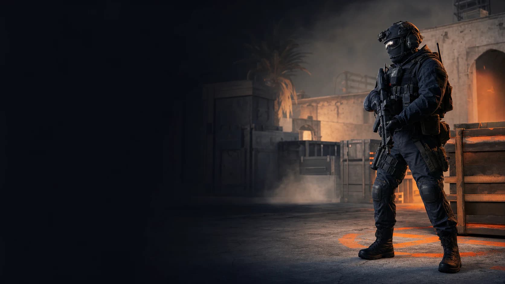 Tactical Counter-Strike 2 specialist at an industrial bombsite